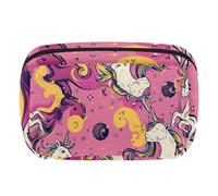 Borsa da toilette da viaggio,piccola borsa per il trucco,Unicorni Nuvole Arcobaleno amore,borsa per il trucco da donna