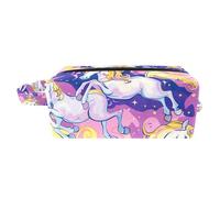 Borsa da toilette da viaggio,piccola borsa per il trucco,Unicorni Nuvole Arcobaleno amore,borsa per il trucco da donna