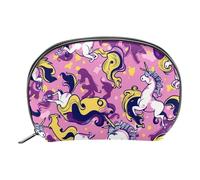 Borsa da toilette da viaggio,piccola borsa per il trucco,Unicorni Nuvole Arcobaleno amore,borsa per il trucco da donna