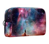 Borsa da toilette da viaggio,piccola borsa per il trucco,Universo dello spazio della nebulosa colorata,borsa per il trucco da donna
