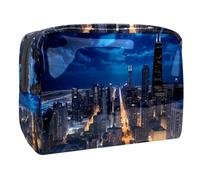 Borsa da toilette da viaggio,piccola borsa per il trucco,Visualizza il cielo della torre di architettura,borsa per il trucco da donna