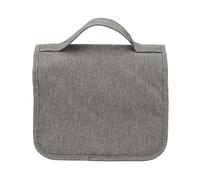 Borsa da toilette da viaggio pieghevole da uomo, borsa da toilette impermeabile da appendere di grande capacità e scomparto visibile in TPU per viaggi, viaggi d'affari, campeggio, Grigio, Casual