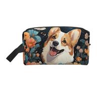 Borsa da toilette da viaggio portatile di grande capacità con motivo arabo indiano a quadri (modelli di stampa), borsa impermeabile per trucchi per uomini e donne, per viaggi d'affari, fitness, bagno