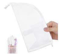 Borsa da Toilette da Viaggio Scomparti, Poliestere, 1 Pezzi | Bianco, Uso Hotel e Routine Quotidiane, Soluzione Compatta per Accessori e Cosmetici