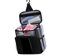Borsa da toilette da viaggio spaziosa con più sezioni, Black | Design impermeabile con sezioni multiple e tasche separate per viaggi, palestra, campeggio o casa