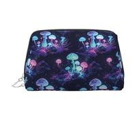 Borsa da toilette di viaggio della borsa di trucco dei funghi magici per il | Design a stampa completa con imbottitura interna in spugna e 3 tasche antiscivolo, mantiene i cosmetici ordinatamente