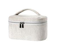 Borsa Da Toilette, For Il Trucco In Ciniglia, Organizer For La Casa, Design Con Cerniera, Comoda Trasportare Quando Si Esce(Color3)