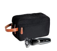 Borsa da toilette impermeabile - custodia organizer a doppio strato, con manico | contenitore da viaggio per utensili da bagno, cosmetici, cura personale, doccia, lavabo, casa, portatile
