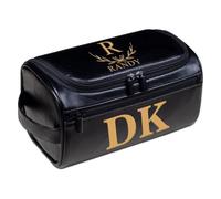 Borsa da toilette in pelle personalizzata per uomo, kit Dopp personalizzato, nome e testo incisi, regalo per papà, marito, fidanzato, testimoni dello sposo, Natale e festa del papà