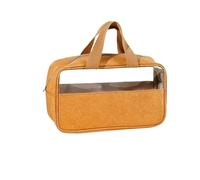 Borsa da toilette in pelle Women's Clear Makeup Bag Portable Travel Cosmetic Large Capacity Bath Waterproof Paper Storage Toiletry(S)