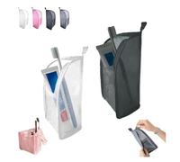 Borsa Da Toilette In Piedi-Organizer Da Viaggio Portatile E Leggero Da Appendere Con Rete EVA E Design Trasparente Resistente All'acqua,Contenitore Per Cosmetici Compatibile Con(Black+White)