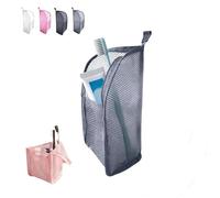Borsa Da Toilette In Piedi-Organizer Da Viaggio Portatile E Leggero Da Appendere Con Rete EVA E Design Trasparente Resistente All'acqua,Contenitore Per Cosmetici Compatibile Con(Gray)