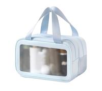 Borsa Da Toilette In PU A Doppio Strato, For Il Trucco Domestico, Design Con Finestra Trasparente, Cerniera In Lega, Adatta For Viaggi Di Lavoro(Color2,15x22x31cm)