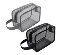 Borsa Da Toilette In Rete Da 2 Pezzi, Borsa Da Doccia, Borsa Da Viaggio Portatile, Borsa Da Viaggio Di Grande Capacità, Adatta Per Palestra, Viaggi, Campeggio