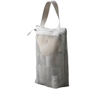 Borsa Da Toilette In Rete - Organizer Da Viaggio Traspirante Da 24 Cm, Borsa Da Doccia In Poliestere Grigio Con Doppia Tasca Divisoria, Contenitore Da Bagno Ad Asciugatura Rapida | Robusta Custodia So