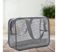 Borsa da toilette in rete portatile Borsa da barba in rete da bagno per