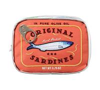 Borsa da toilette in stile sardine in scatola - graziosa borsa da viaggio creativa alla moda con cerniera multifunzione per vacanze nel fine settimana, Arancione, 17.5x11.5x4.5cm/6.89 x 4.53 x 1.77in