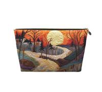 Borsa da toilette marrone, custodia in pelle da viaggio, Beauty case 6, One | Spaziosa custodia con cerniera per organizzare cosmetici, cura della pelle e attrezzatura da barba per viaggi, palestra