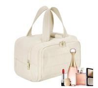 Borsa da toilette per donna, borsa da toilette per le donne da viaggio, borsa da viaggio leggera da viaggio, borsa da viaggio con cerniera, borse per make, borse da donna, Crema colorata, Se référer