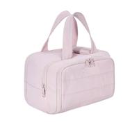 Borsa da toilette per donna, borsa da toilette per le donne da viaggio, borsa da viaggio leggera da viaggio, borsa da viaggio con cerniera, borse per make, borse da donna, rosa, Se référer au