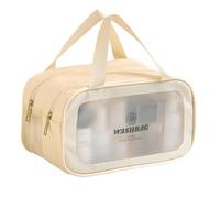 Borsa da toilette per le donne, borse cosmetiche per le donne | Organizzatore per il trucco di borse da viaggio multiple - Pacchetto cosmetico portatile per lozioni clean, beige, Se référer au