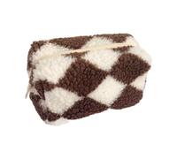 Borsa da toilette per trucchi in tinta unita per cosmetici per la cura della borsa di bellezza per le donne, Caff