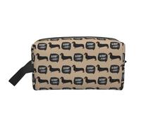 Borsa da toilette per uomini e donne, cucciolo di cane bassotto No.1015 borsa da toilette da viaggio borsa cosmetica, borsa da toilette da appendere borsa da barba per accessori da viaggio