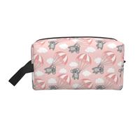 Borsa da toilette per uomini e donne, rosa paracadute grigio koala borsa da toilette da viaggio borsa cosmetica, borsa da toilette da appendere borsa da barba per accessori da viaggio