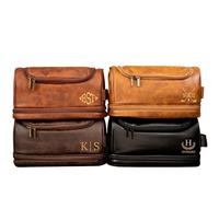Borsa da toilette personalizzata per marito papà figlio, Dopp Kit da viaggio personalizzato in pelle PU di grande capacità per gli uomini, regalo per il compleanno,giorno dei padri