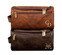 Borsa da toilette personalizzata per marito papà figlio, Dopp Kit da viaggio personalizzato in pelle PU di grande capacità per gli uomini, regalo per il compleanno,Regalo di San Valentino