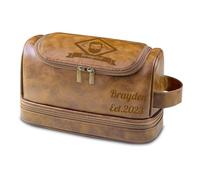 Borsa da toilette personalizzata per uomo, Borsa da toilette da viaggio in pelle personalizzata, Borsa da barba da viaggio con del nome personalizzate, Regali per fidanzato, marito, Festa del papà
