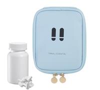 Borsa da toilette piccola, piccola valigetta cosmetica, borsa leggera con scomparti multipli, accessorio da viaggio salvaspazio per campeggio, Blu, Consulte la descripción, Vedi descrizione
