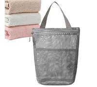 Borsa da toilette pieghevole in rete - Organizer per doccia di grande capacità, custodia da bagno multifunzionale | Accessorio da viaggio per bagno, dormitorio, palestra, avventura all'aria aperta, e