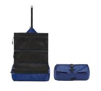 Borsa da toilette pieghevole viaggio 1 pezzo portatile for lavaggio a secco e bagnato con separazione for trucco donna impermeabile Per Viaggi(Dark Blue)