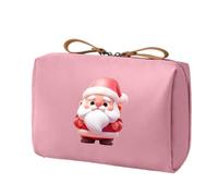 Borsa da toilette portatile, borsa per il trucco di grande capacità - Astuccio da viaggio con cerniera e stampa di Babbo Natale,Borsa organizer per trucco, borsette portatili da donna, organizer per p