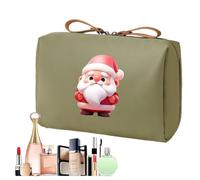 Borsa da toilette portatile, borsa per il trucco di grande capacità,Borsa da viaggio portatile con motivo Babbo Natale | Borsa organizer per trucco, borsa da toilette da viaggio per donna, organizer p