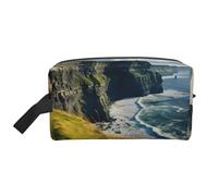 Borsa da toilette portatile con stampa Clare The Cliffs della contea di Irlanda all'aperto, multi funzionale, leggera, di grande capacità