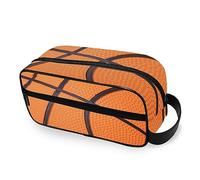 Borsa da toilette portatile con texture da basket, borsa da viaggio multifunzione per cosmetici, borsa per trucco, borsa per riporre oggetti, per donne, uomini, ragazzi e ragazze, Multi