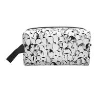 Borsa da toilette portatile di grande capacità, elegante, con stampa di una folla di pinguini, borsa per la toelettatura quotidiana da viaggio