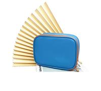 Borsa da toilette Solid Color Women Borse Makeup Zipper Grande sacchetto cosmetico Viaggia per la borsa da toilette BASSE FEMMA BASSO COSMETICO (blu)