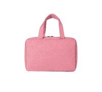 Borsa da toilette sospesa, organizer da viaggio impermeabile con gancio stabile, borsa cosmetica compatta per uomo e donna, Colore: rosa., Pratico e portatile