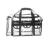 Borsa da Toilette Trasparente Grande Tote in PVC con Manici