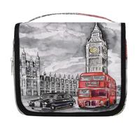 Borsa da toilette vintage britannica con Big Ben, da appendere, borsa da viaggio per cosmetici, accessori per il trucco, organizer impermeabile, borsa da doccia, borsa di bellezza per donne, ragazze e