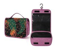 Borsa da toilette vintage da appendere a rete da basket, borsa da viaggio per cosmetici, organizer per trucchi per donne e uomini, portabilità multi-scomparto