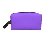 Borsa da toilette viola chiaro di colore solido per gli uomini borsa da toilette di viaggio, borsa cosmetica spaziosa di capacità per le donne, bianco, Taglia unica