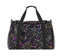 Borsa da trasporto a mano con paillettes glitterate e stampa a pois di grande capacità per le donne pieghevole da portare a mano per viaggi in aereo