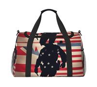 Borsa da trasporto a mano con stampa patriottica dei soldati militari statunitensi grande capacità per le donne pieghevole Carry On Tote per viaggi in aereo