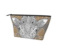Borsa da trasporto con cerniera Borsa da trucco cosmetica astratta per il viso di giraffa astratta, borsa portaoggetti da toilette per monete durevole con matita Oxford per donne e ragazze