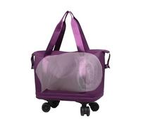 Borsa da trasporto con ruote | Borsa carrello | Ruote girevoli a 360° resistenti ai graffi con scomparto separato bagnato/, porpora, Consulte la descripción, Vedere la descrizione