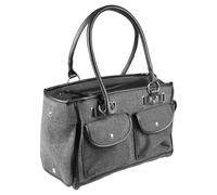 Borsa Da Trasporto Flamingo Cilou Laura Grigia 45x25x27cm Per Animali Fino A 5kg